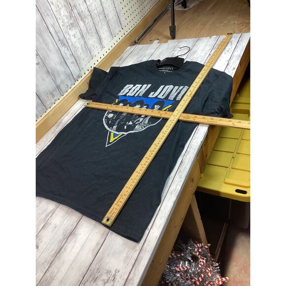 BON JOVI-JONBON-BLACK ADULT S/S TSHIRT-M - Picture 3 of 4
